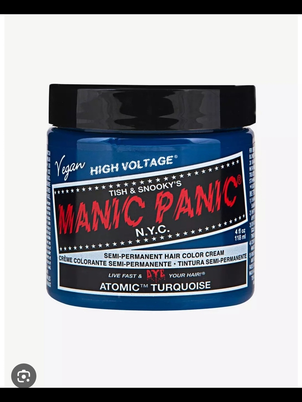 Manic Panic Atomic Turquoise Semi-Permanent Hair Color